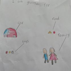 car, toys, food and family